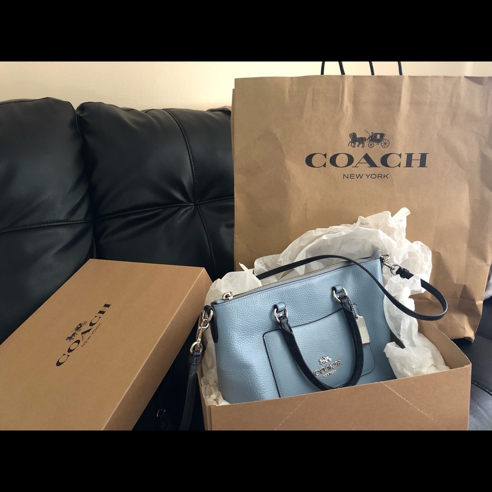 BNWT Coach Light Blue Emma Purse - Picture 2 of 8